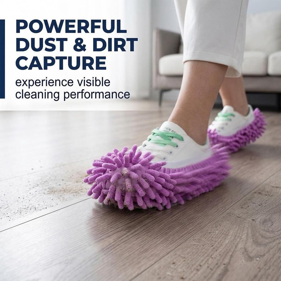 Set van 6 Microvezel Mop Slippers voor Schoonmaken
