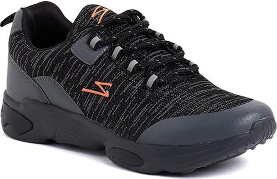 SG UNPAR by SG Booster Hardloopschoenen voor Heren (Zwart Lichtgewicht & Goede Pasvorm EVA Buitenzool met Ademend Mesh & Gebreid Bovenwerk Ideaal voor Trail Hardlopen Fitness & Training Joggen Regelmatig & Modieus Dragen