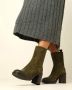 Shabbies Amsterdam Chelsea Boot Gewaxt Leer Olijf Dames Laarzen - Thumbnail 1
