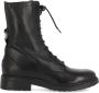 Shabbies 184020121 Veterboots Laarzen Met Veters Dames Zwart - Thumbnail 2