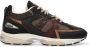SHABBIES Lage Sneakers Dames Abbey Run Maat: 40 Materiaal: Leer Kleur: Zwart - Thumbnail 1