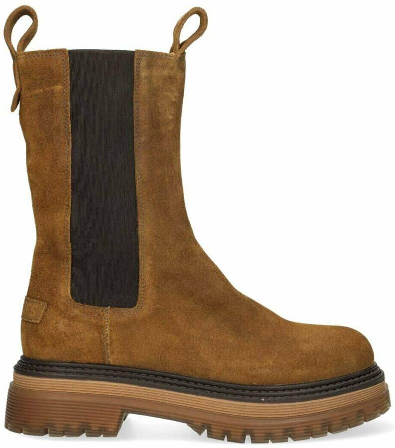 Shabbies Amsterdam Chelsea Boot Ebru Bruin Dames Laarzen