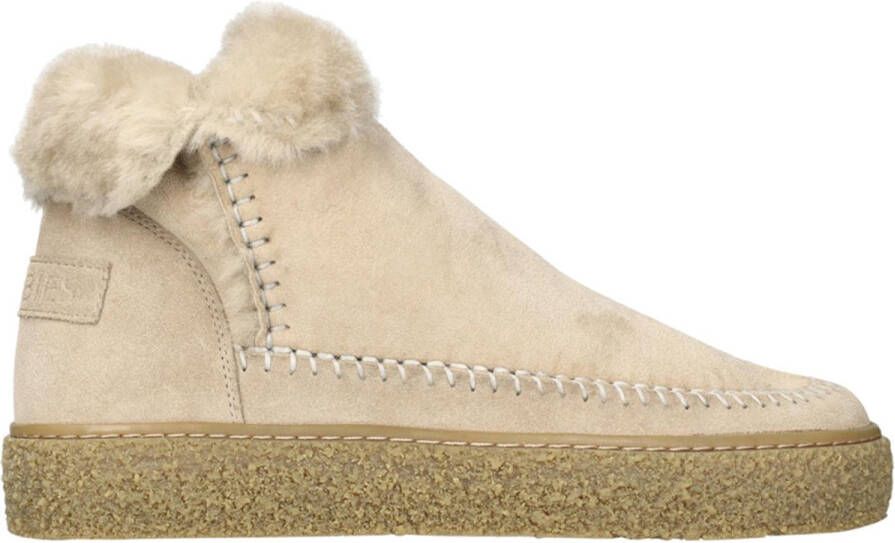 SHABBIES Vachtlaarzen Dames Chewy Moux Doubleface Maat: 39 Materiaal: Suède Kleur: Beige - Foto 6