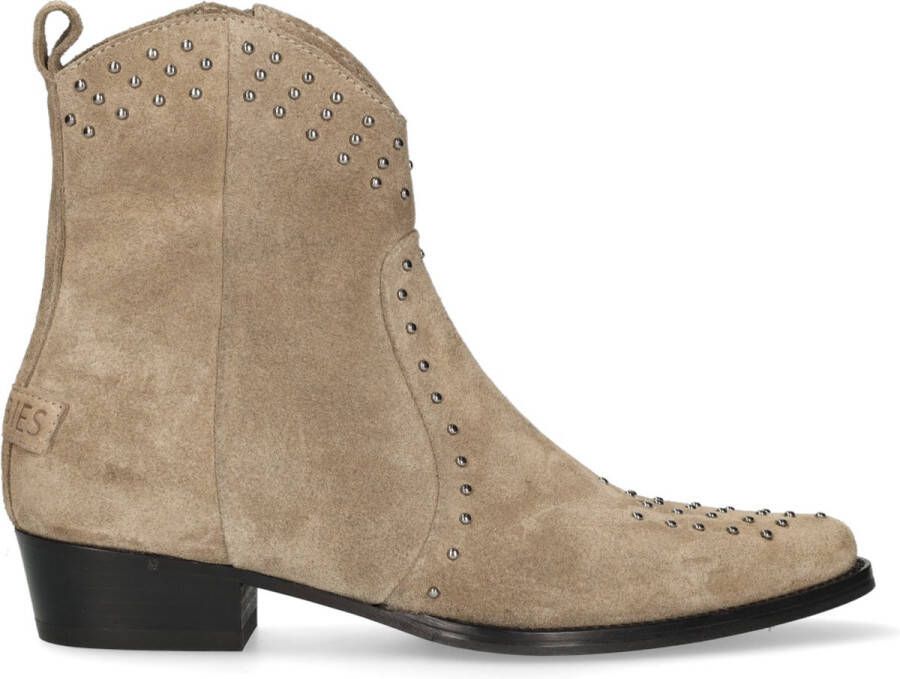 Shabbies Amsterdam Shabbies X Wendy Shs1503 Enkellaarsjes Enkelboots met rits Dames Bruin - Foto 2