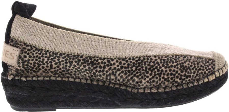 Shabbies Amsterdam Dames Instappers & Ballerina's Shabbies Palma Kimono Black white Zwart