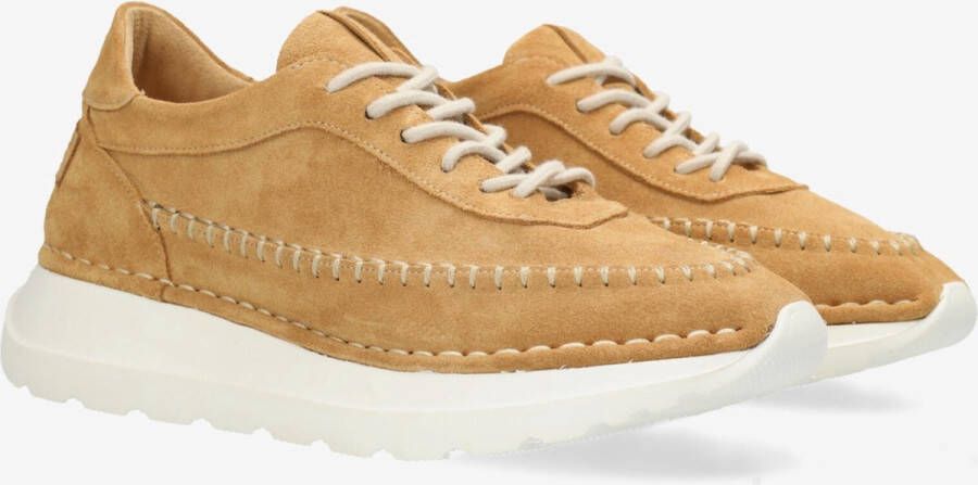 SHABBIES Lage Sneakers Dames Santi Run Maat: 41 Materiaal: Suède Kleur: Cognac