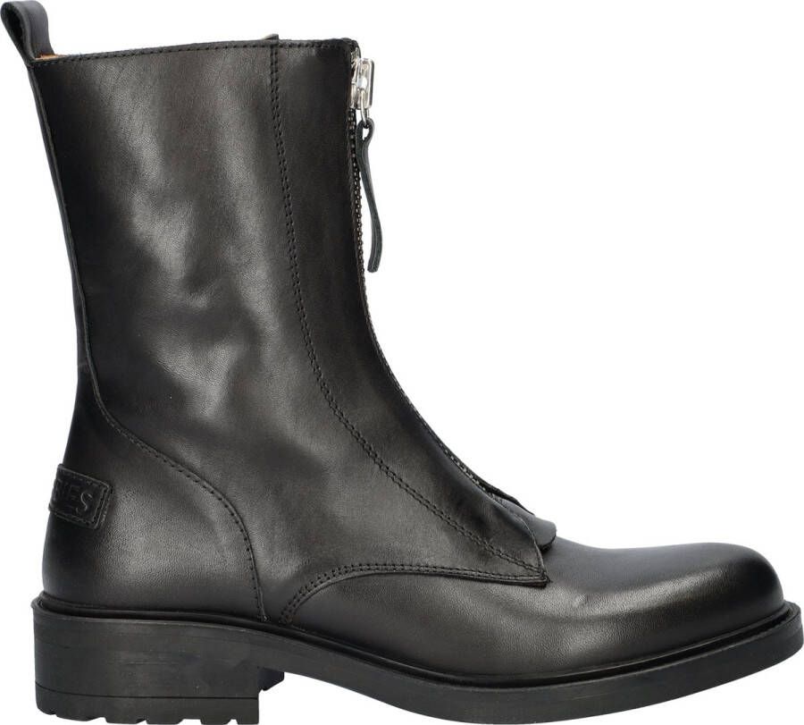 SHABBIES Enkelboots Dames Dean Zipa Maat: 39 Materiaal: Leer Kleur: Zwart - Foto 3