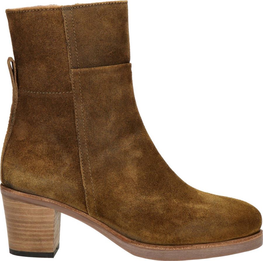 Shabbies Amsterdam Shabbies Lieve G Ankle Boot Enkellaarsjes Enkelboots met rits Dames Bruin - Foto 3
