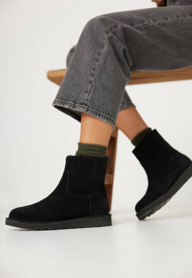 SHABBIES Enkelboots Dames Palissa L Suède Zwart - Foto 3