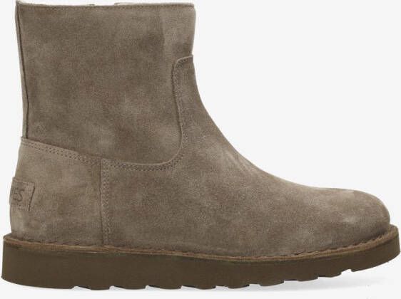 Shabbies Amsterdam Enkellaarzen Palissa Mia Zip Taupe Dames Laarzen
