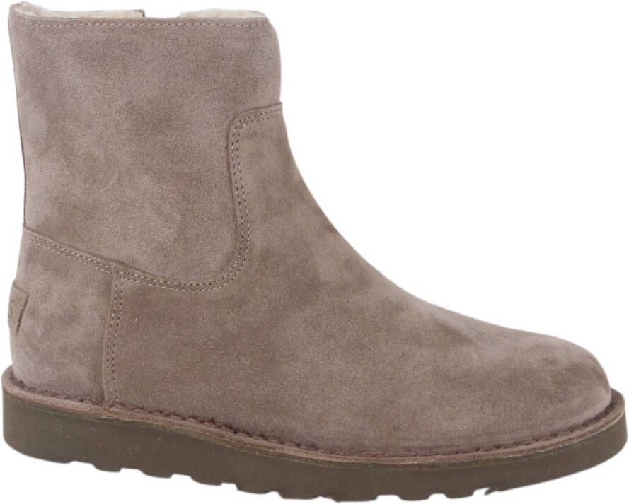 Shabbies Amsterdam Enkellaarzen Palissa Mia Zip Taupe Dames Laarzen