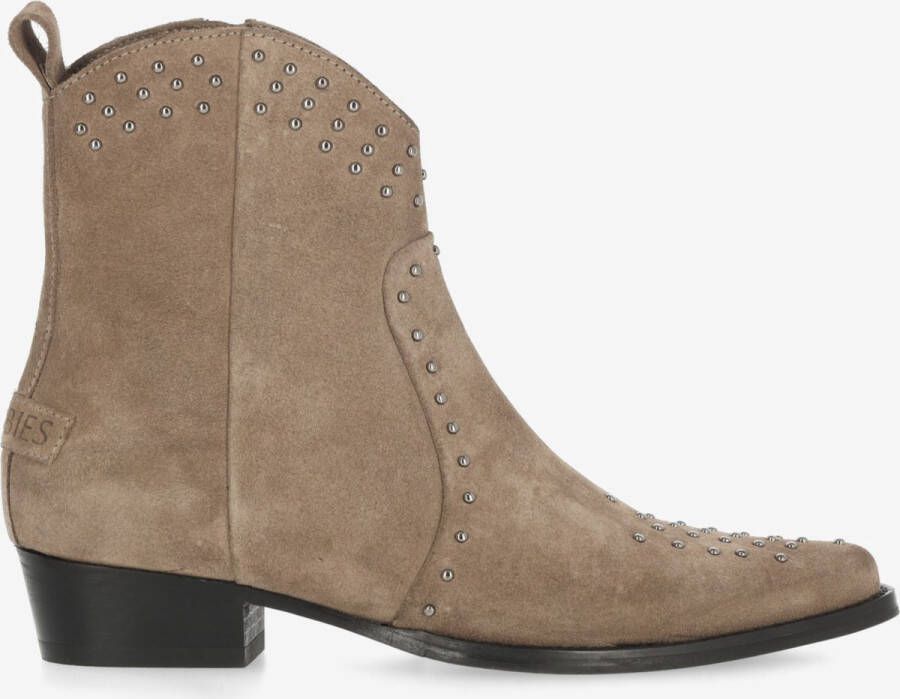 Shabbies Amsterdam Shabbies X Wendy Shs1503 Enkellaarsjes Enkelboots met rits Dames Bruin - Foto 2