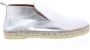 SHABBIES Espadrilles Dames Elche Lofa Metallic Maat: 37 Materiaal: Leer Kleur: Zilver - Thumbnail 9