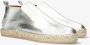 SHABBIES Espadrilles Dames Elche Lofa Metallic Maat: 37 Materiaal: Leer Kleur: Zilver - Thumbnail 2