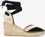 SHABBIES Espadrilles Dames Kaila Ki Seven Maat: 41 Materiaal: Leer Kleur: Zwart - Thumbnail 2