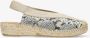 Shabbies Amsterdam Palma Ki Sling leren espadrilles met slangenprint beige zwart - Thumbnail 2