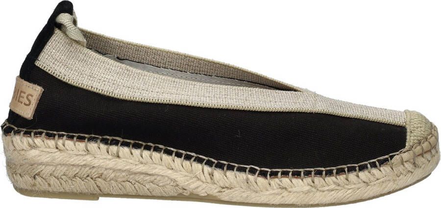 SHABBIES Espadrilles Dames Palma Kimono Maat: 37 Materiaal: Canvas Kleur: Zwart - Foto 3