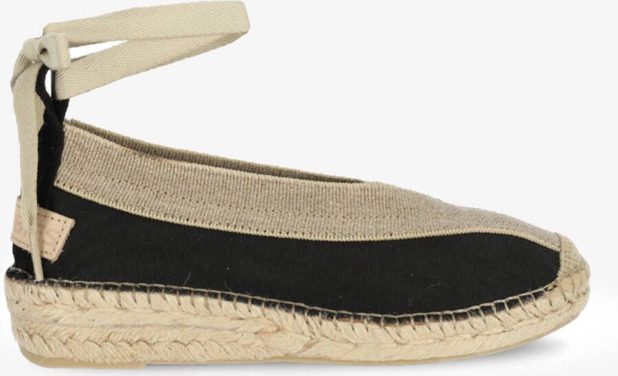 SHABBIES Espadrilles Dames Palma Kimono Maat: 37 Materiaal: Canvas Kleur: Zwart - Foto 3