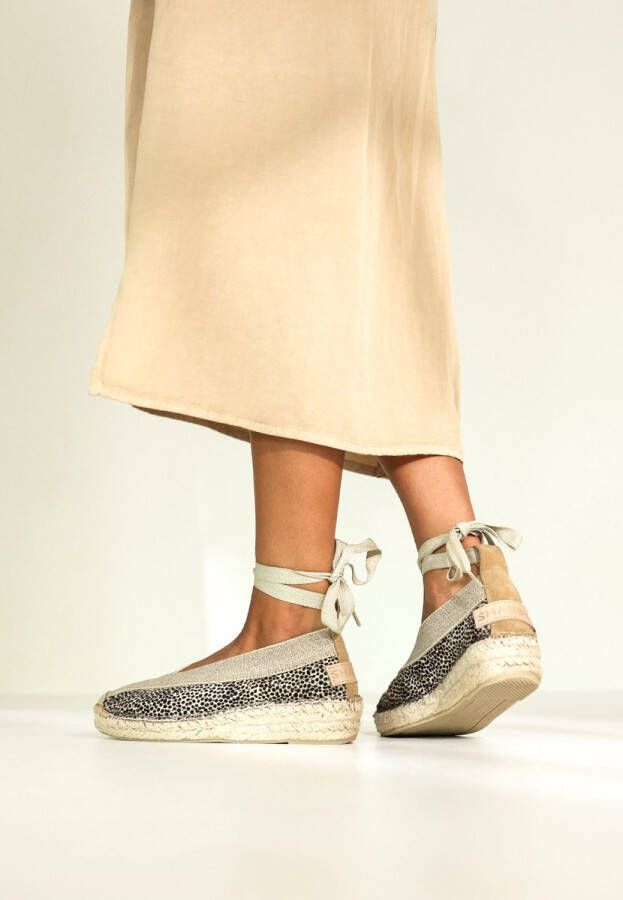 Shabbies Amsterdam Espadrille Palma Kimono Puntos Beige