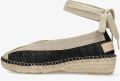 Shabbies Amsterdam Espadrille Palma Kimono Raffia Black - Zwart