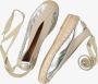 Shabbies Amsterdam Palma Kimono leren espadrilles zilver - Thumbnail 2