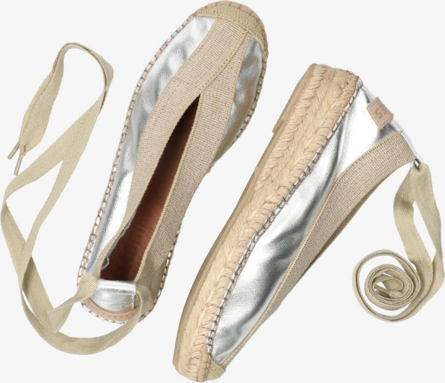 Shabbies Amsterdam Palma Kimono leren espadrilles zilver - Foto 2