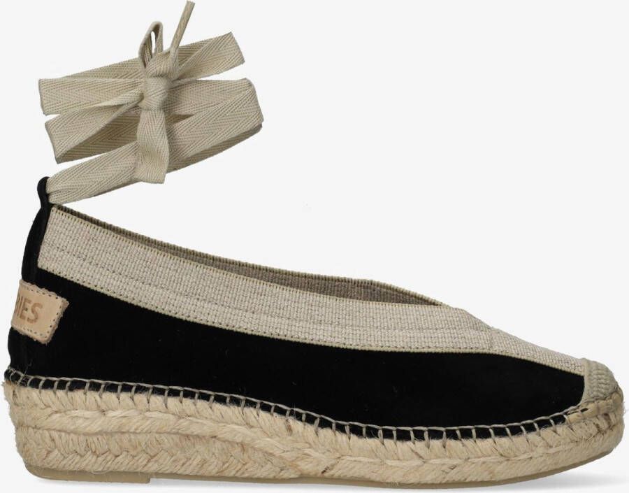 SHABBIES Espadrilles Dames Palma Maat: 37 Materiaal: Suède Kleur: Zwart - Foto 2
