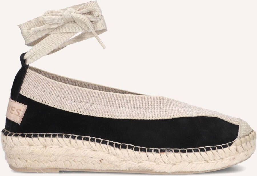 SHABBIES Espadrilles Dames Palma Maat: 36 Materiaal: Suède Kleur: Zwart - Foto 3