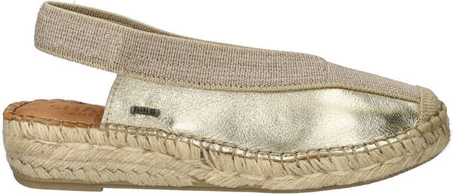 Shabbies Amsterdam Palma Ki Sling leren espadrilles goud