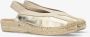 Shabbies Metallic Espadrille Slingback Sandal Yellow Dames - Thumbnail 4