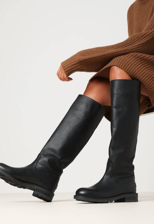 SHABBIES Hoge Laarzen Dames Alyd High Boot Maat: 37 Materiaal: Leer Kleur: Zwart - Foto 2