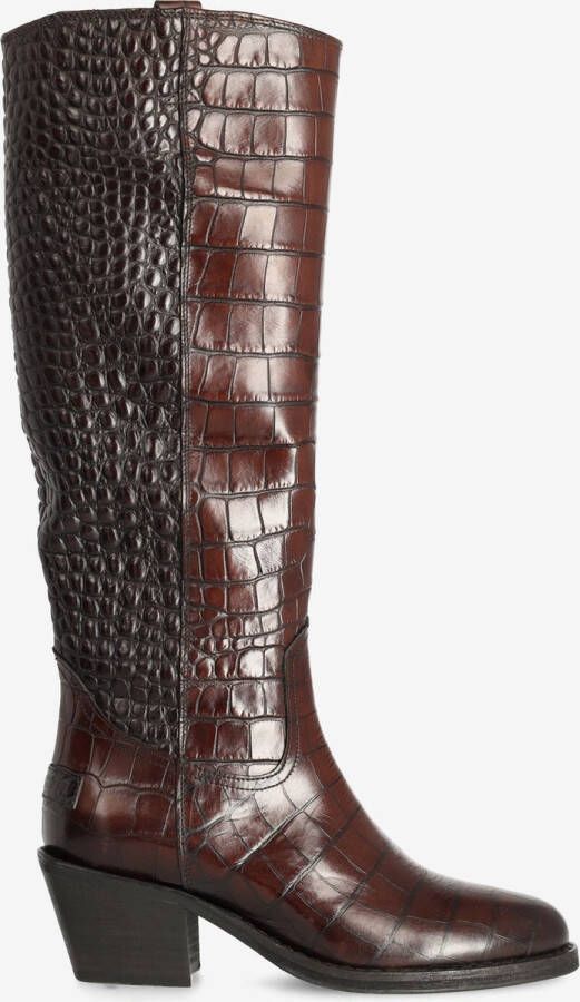 SHABBIES Hoge Laarzen Dames Juul Mid Boot Maat: 38 Materiaal: Leer Kleur: Bruin - Foto 2