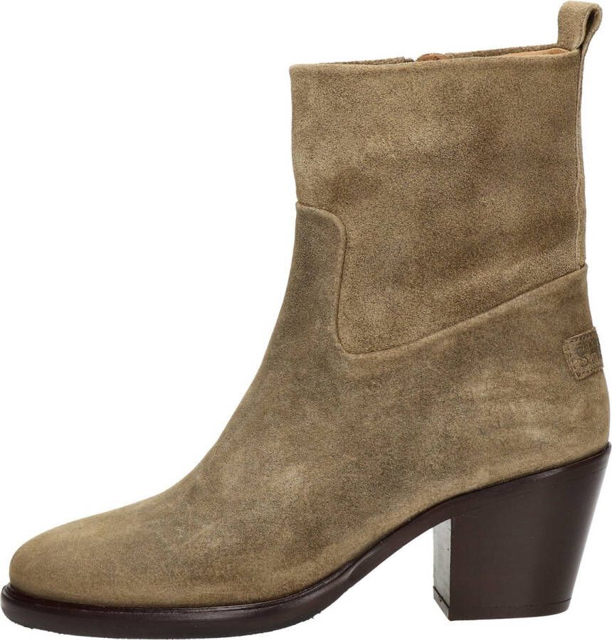 Shabbies Amsterdam Shabbies Julie Ankle Boot Enkellaarsjes Enkelboots met rits Dames Beige - Foto 4
