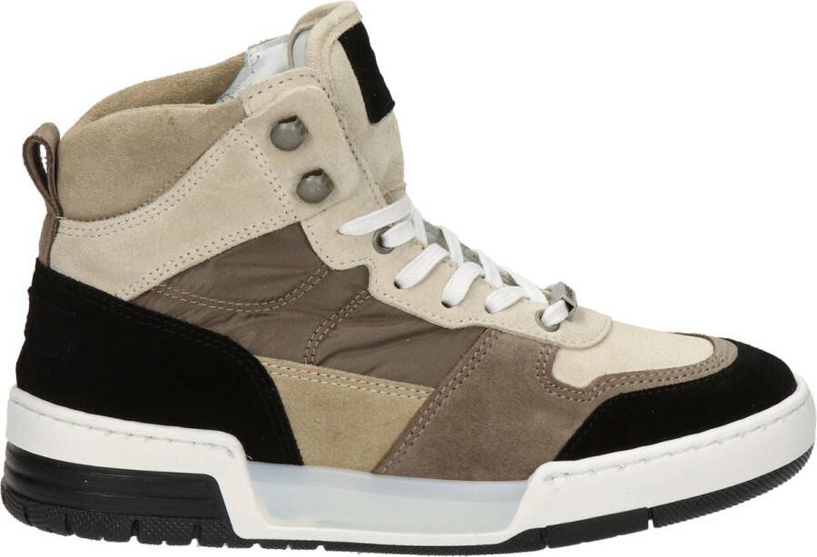 Shabbies Amsterdam Revin leren sneakers taupe bruin - Foto 3