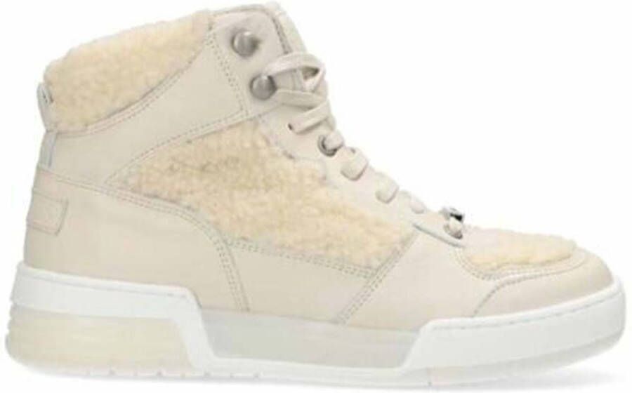 Shabbies Amsterdam 102020104 Mid Top Sneaker Nappa Leather Fur Q3 - Foto 1