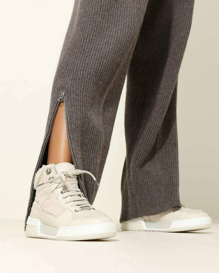 Shabbies Amsterdam 102020104 Mid Top Sneaker Nappa Leather Fur Q3 - Foto 2