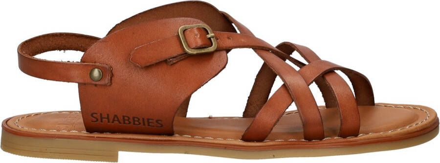 Shabbies Amsterdam Sandalen Angel Cross Cognac