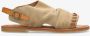 Shabbies Amsterdam Angel Sleeve leren sandalen beige cognac - Thumbnail 2