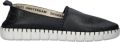 Shabbies Amsterdam NOVA Espa Floater leren espadrilles zwart - Zwart