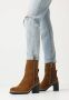 Shabbies Amsterdam Shabbies Venle Ankle Boot Enkellaarsjes Enkelboots met rits Dames Bruin - Thumbnail 7