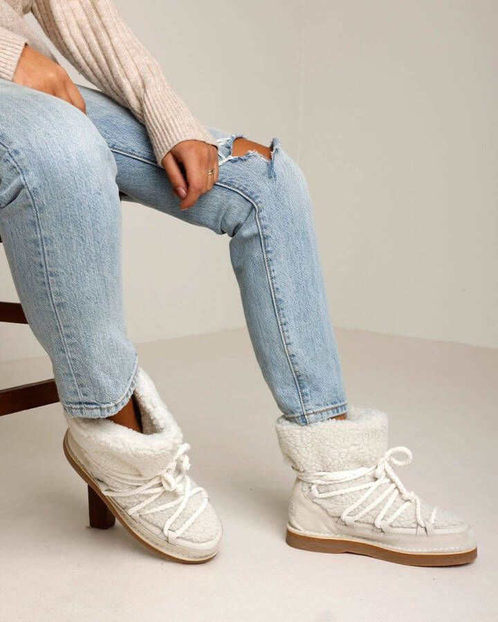 Shabbies Amsterdam Shabbies 181020396 Enkelboots Enkellaarsjes Dames Creme - Foto 3