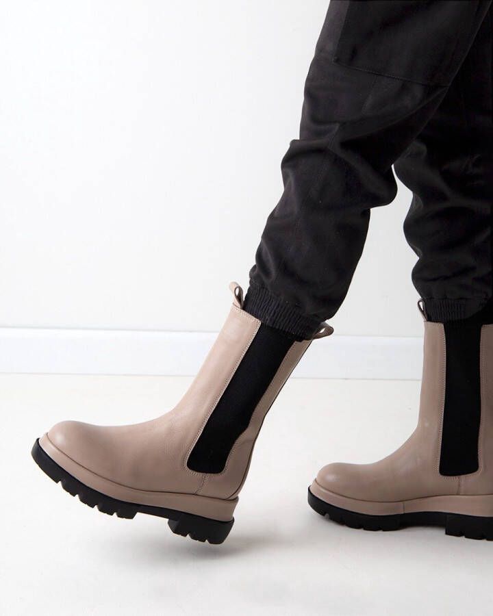 Shabbies Amsterdam Shabbies 182020329 Chelsea boots Enkellaarsjes Dames Beige - Foto 12