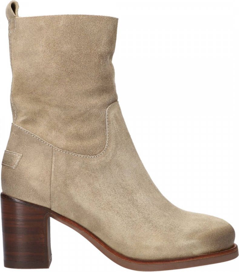 Shabbies 183020231 Enkellaarsjes Enkelboots met rits Dames Beige