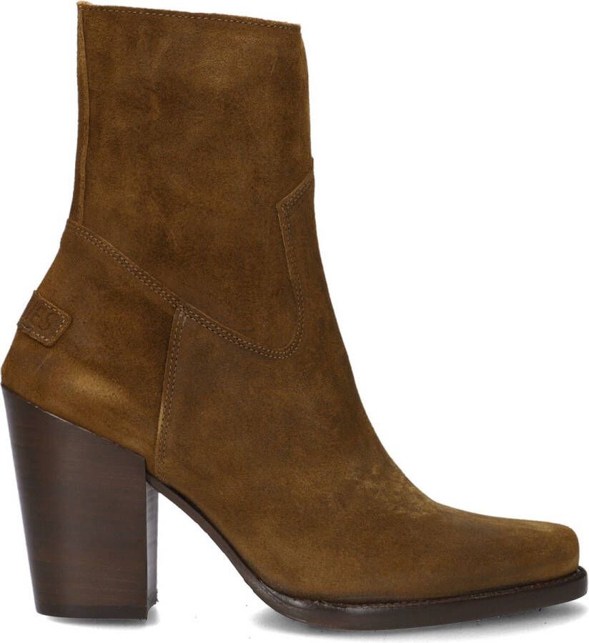 Shabbies 183020299 Enkellaarsjes Enkelboots met rits Dames Bruin