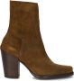 Shabbies Amsterdam Shabbies 183020299 Enkellaarsjes Enkelboots met rits Dames Bruin - Thumbnail 2