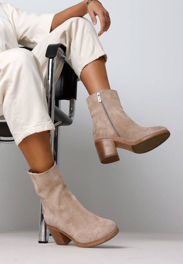 Shabbies Amsterdam Shabbies 183020354 Shs1378 Enkellaarsjes Enkelboots met rits Dames Beige - Foto 2