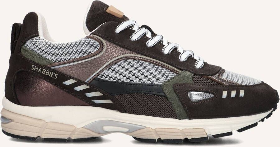 SHABBIES Lage Sneakers Dames Abbey Masha Maat: 40 Materiaal: Suède Kleur: Bruin