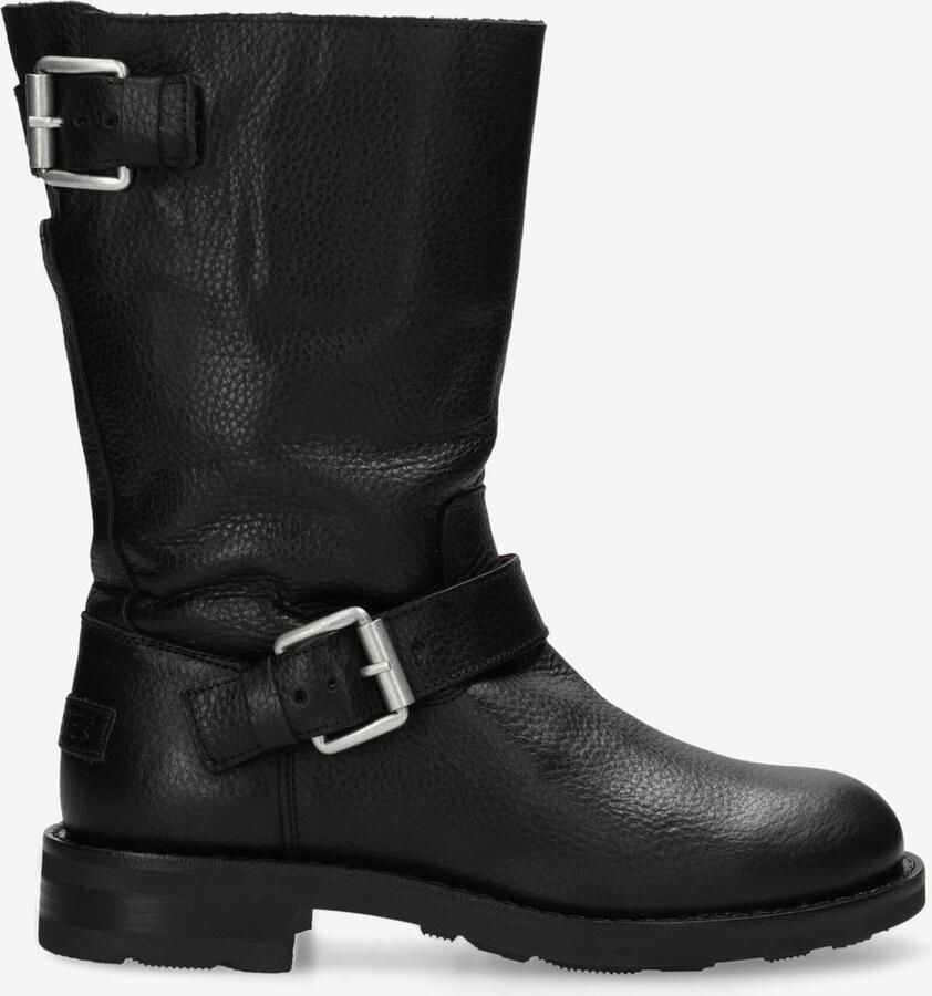 SHABBIES Biker Boots Dames Alyd Mia Maat: 40 Materiaal: Leer Kleur: Zwart - Foto 5