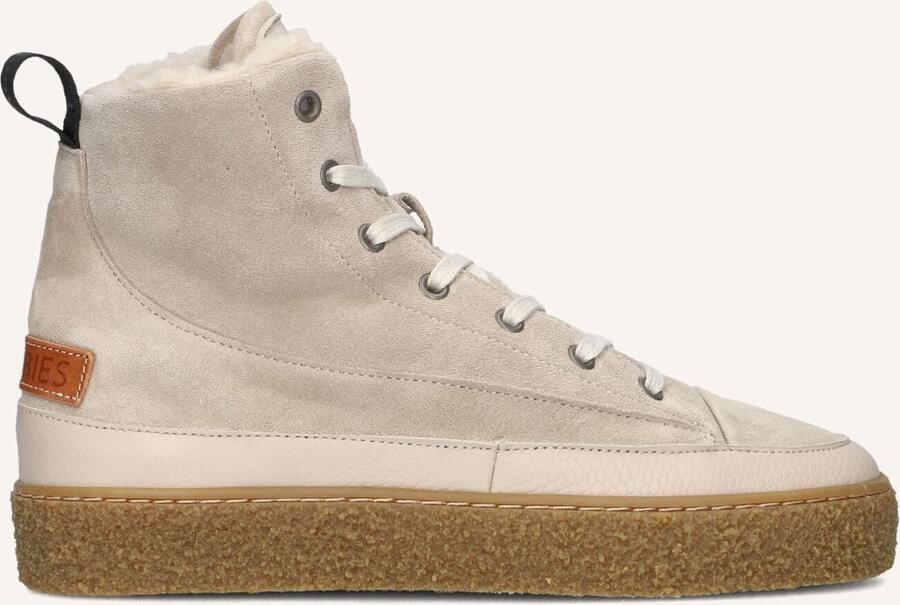 SHABBIES Hoge Sneakers Dames Chewy Lily Maat: 38 Materiaal: Suède Kleur: Grijs