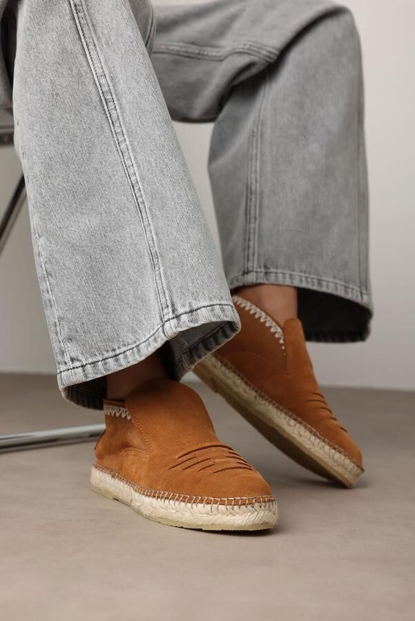 Shabbies Amsterdam Elche Lofa Bohemia Espadrille Suède Cognac